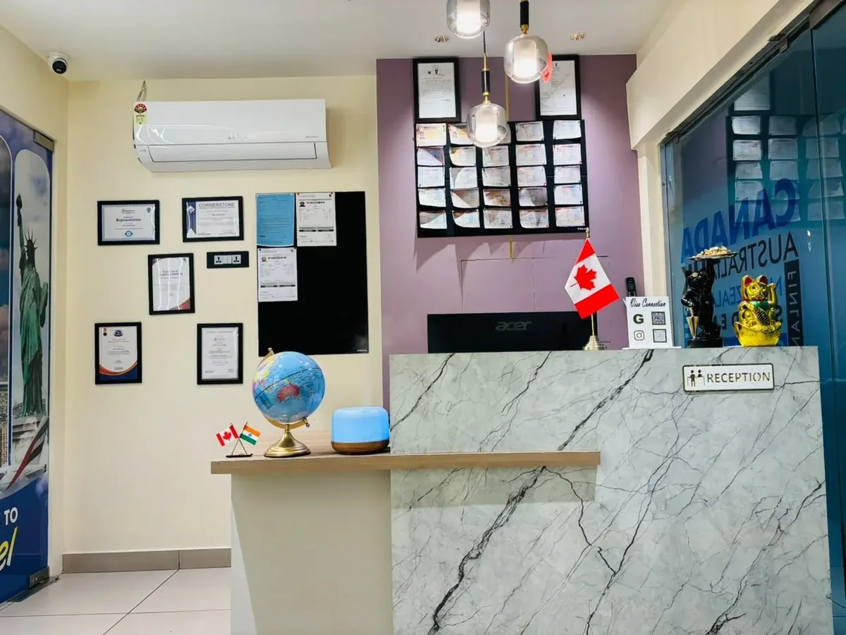 Visa Connection reception and certifications at the Jalandhar office